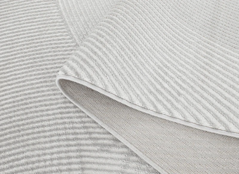 Tapis gris à motifs vague 160 x 230 cm KANSAS