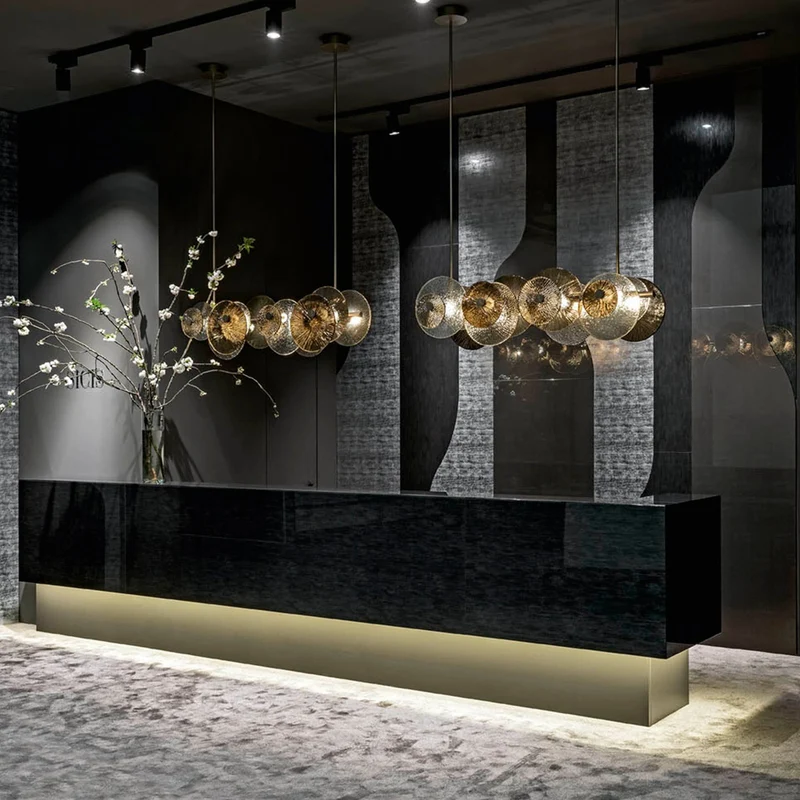 Brass Suspension Lamp ANDROMEDA by Sicis