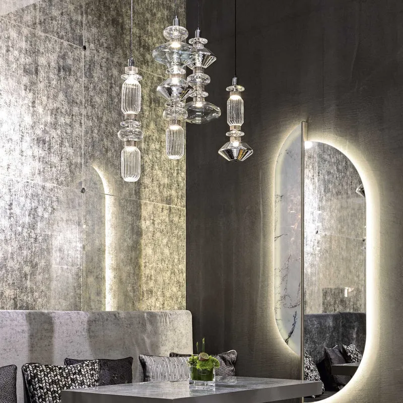 Glass Suspension Lamp BALLET N.2 by Sicis