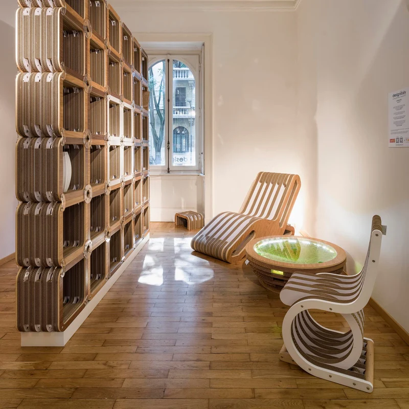 Modular Cardboard Bookshelf MORE LIGHT