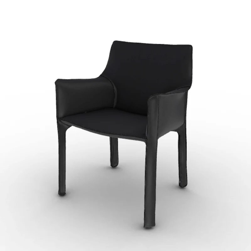Leather Armchair CAB 413, designed by Mario Bellini for Cassina