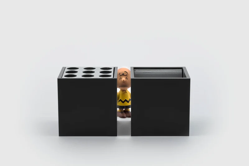 Aluminum Pencil Holder & Paperclip Holder MAIORCA by Bruno Munari