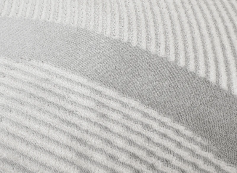 Tapis gris à motifs vague 200 x 290 cm KANSAS