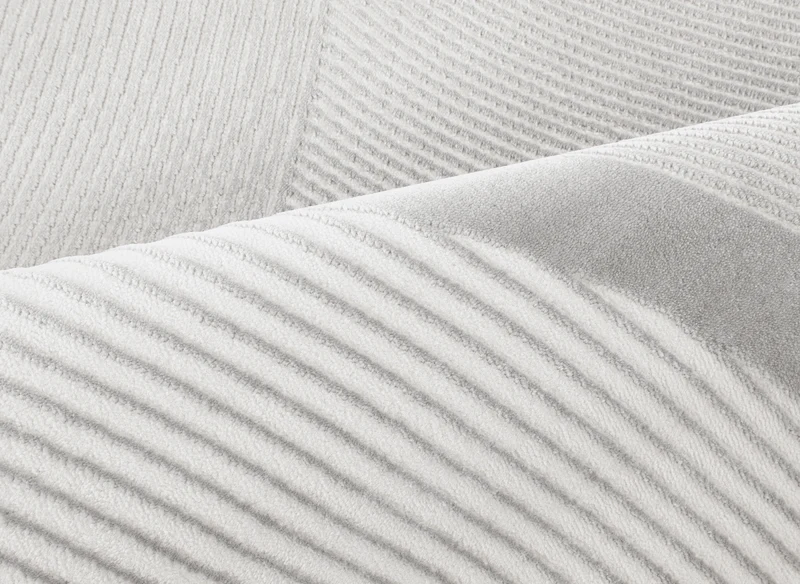 Tapis gris à motifs vague 200 x 290 cm KANSAS