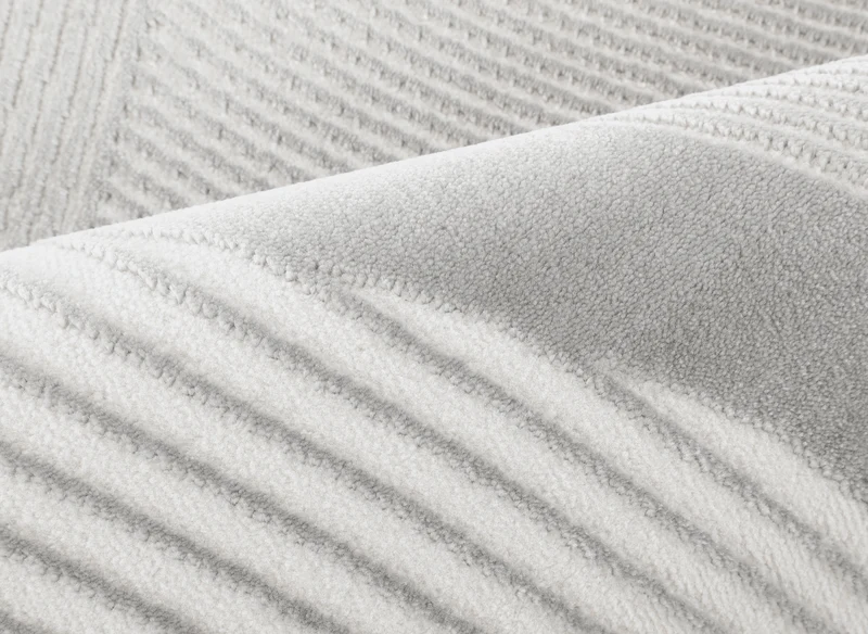 Tapis gris à motifs vague 200 x 290 cm KANSAS