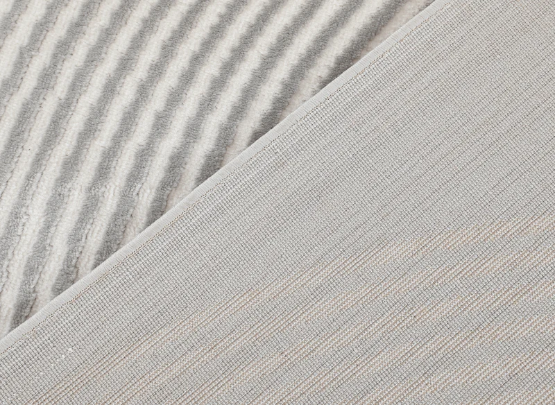 Tapis gris à motifs ronds 200 x 290 cm UTAH