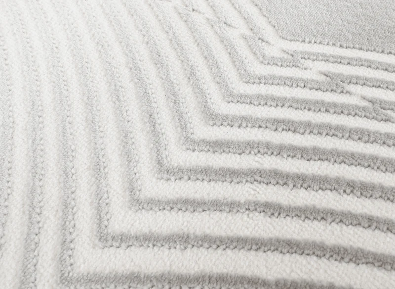Tapis gris à motifs ronds 200 x 290 cm UTAH