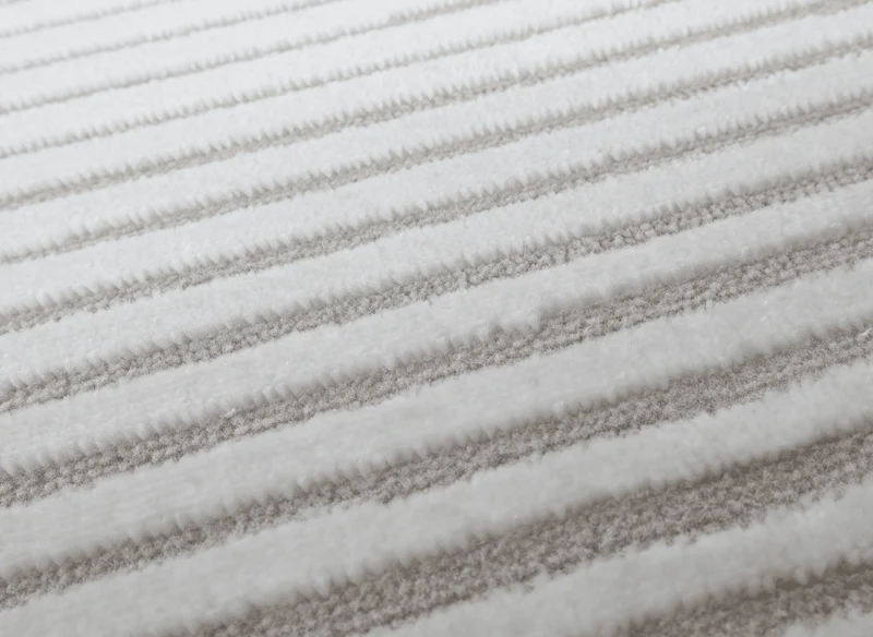 Tapis gris à lignes asymétriques 200 x 290 cm VENISE