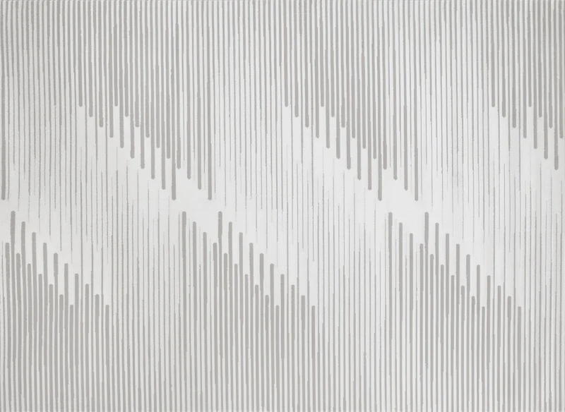 Tapis gris à lignes asymétriques 160 x 230 cm VENISE