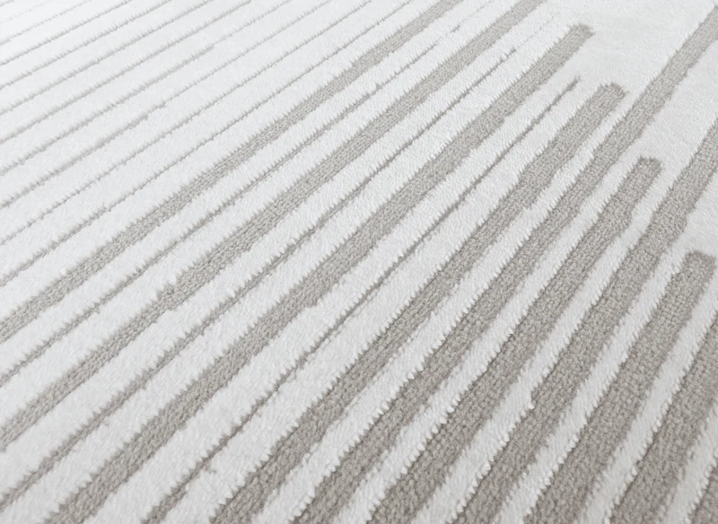 Tapis gris à lignes asymétriques 160 x 230 cm VENISE
