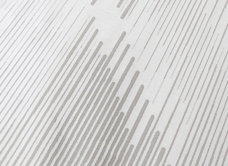 Tapis gris à lignes asymétriques 160 x 230 cm VENISE