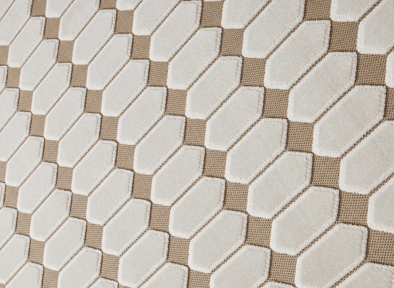 Tapis beige à motifs hexagonal 200 x 290 cm KELVYN