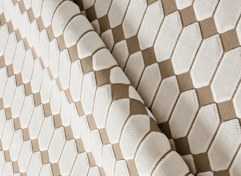 Tapis beige à motifs hexagonal 160 x 230 cm KELVYN