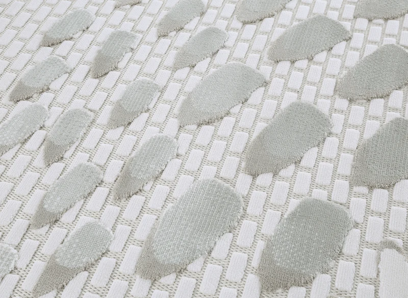 Tapis gris à motifs écailles 160 x 230 cm OLERA