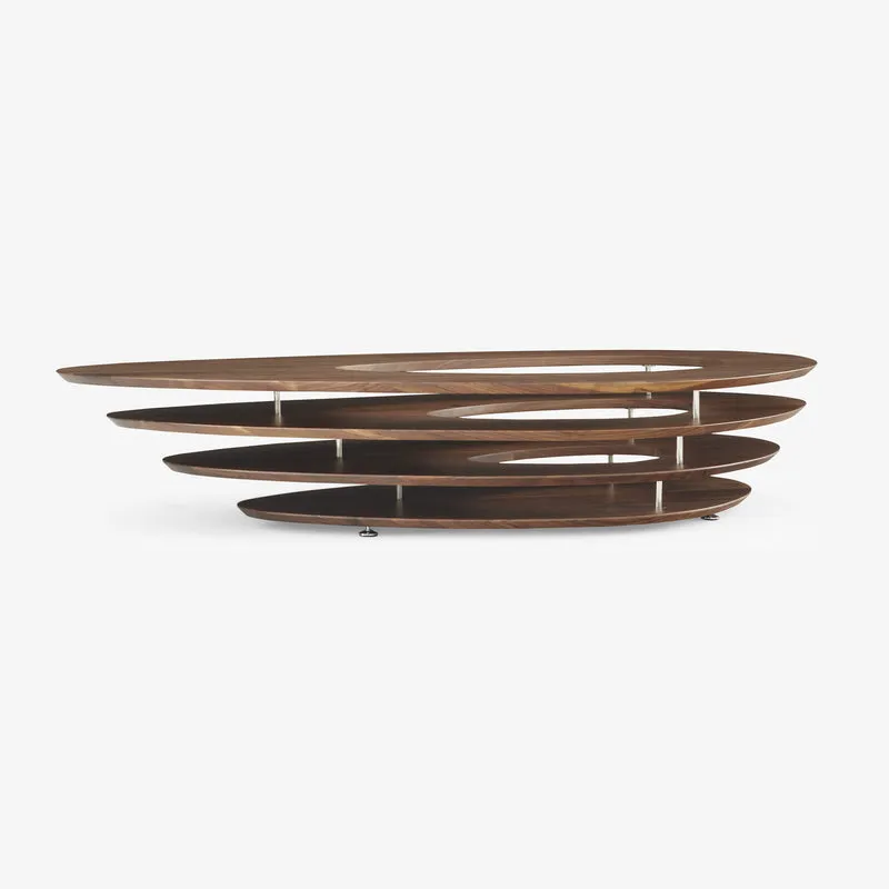INTERSTICE - Table basse Noyer