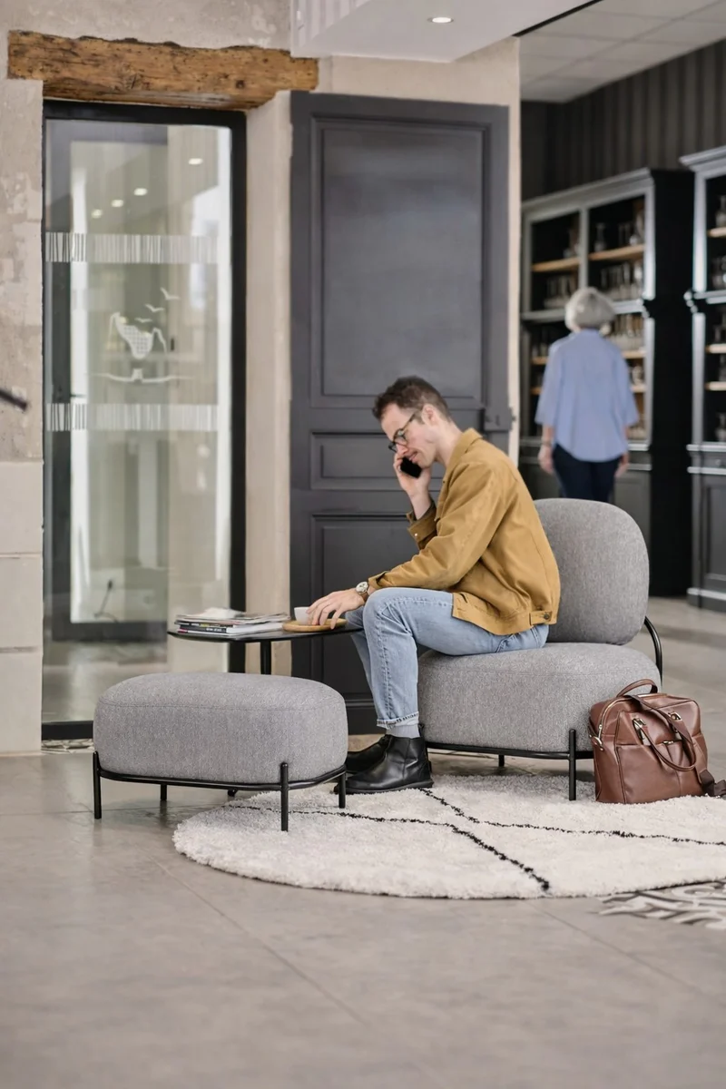 Fauteuil d'accueil Brooklin - Pieds métal