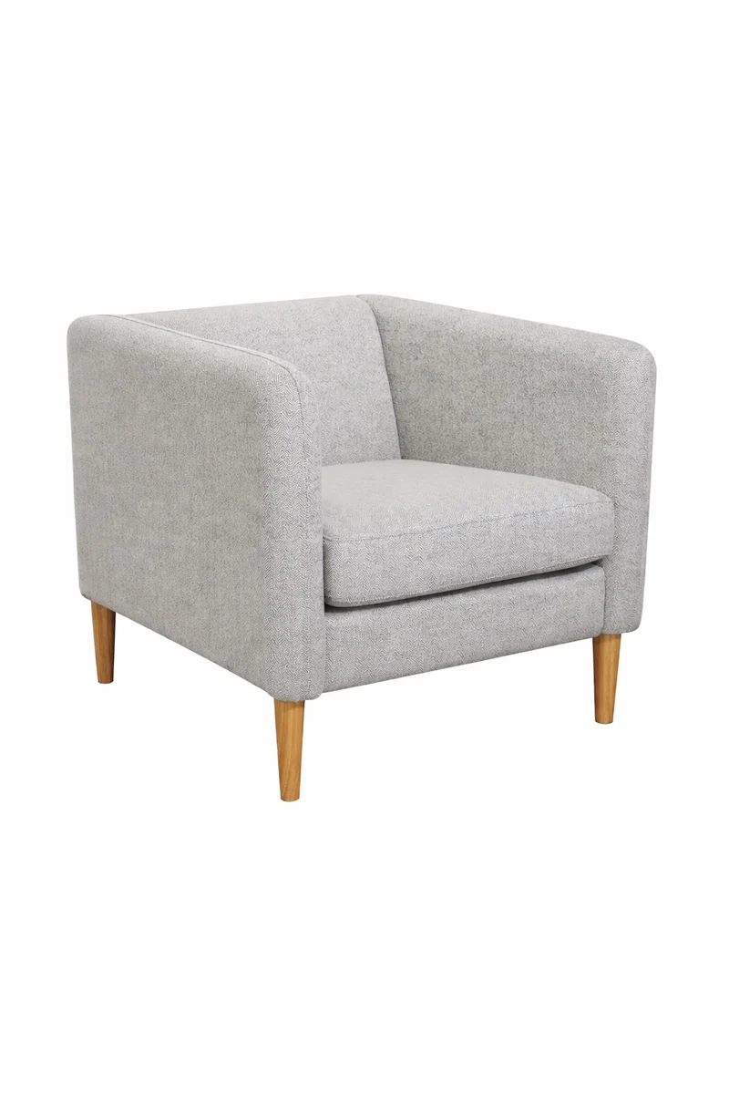Fauteuil d'accueil Kanto pieds bois – Design Scandinave