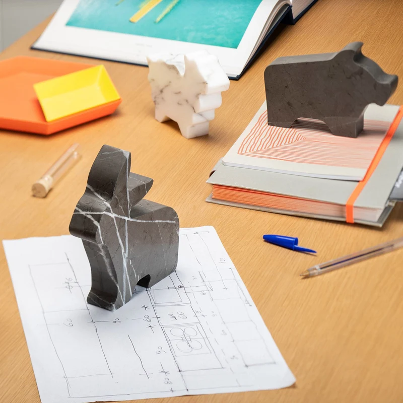 Marble Paperweight MAIALINO GRANDE by Alessandra Grasso