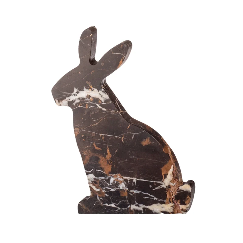 Marble and Steel Bookend BUNNY by Alessandra Grasso