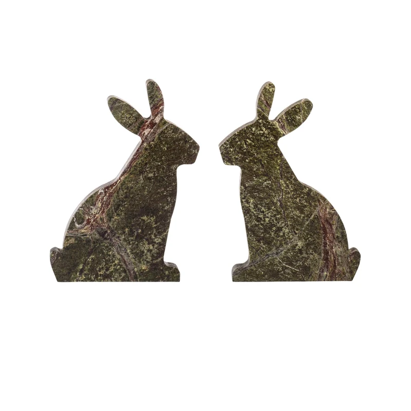 Marble and Steel Bookend BUNNY by Alessandra Grasso