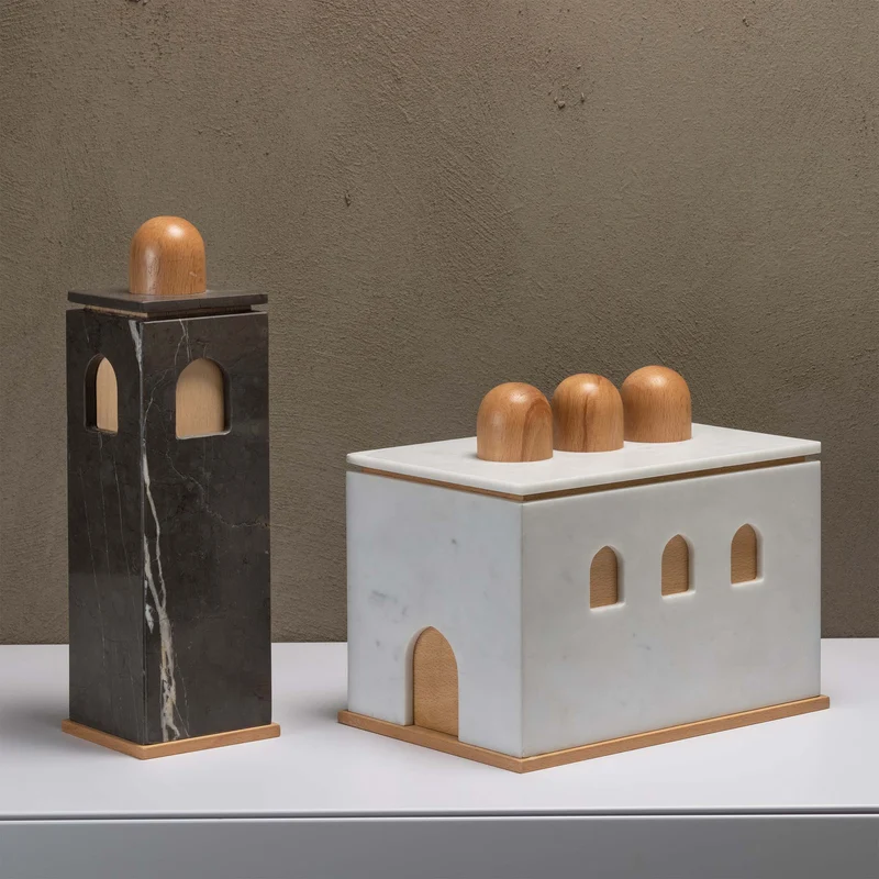 Marble and Wood Box QUBA by Gabriele D'Angelo