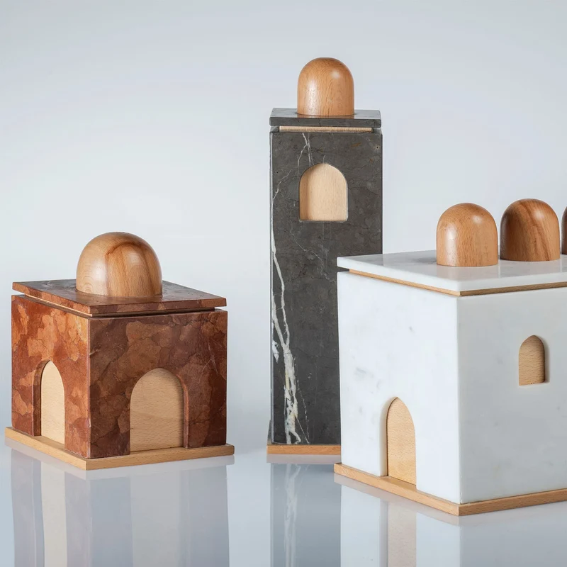 Marble and Wood Box QUBA by Gabriele D'Angelo