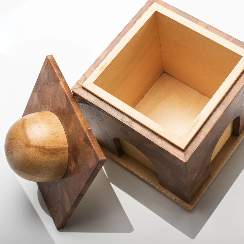 Marble and Wood Box QUBA by Gabriele D'Angelo