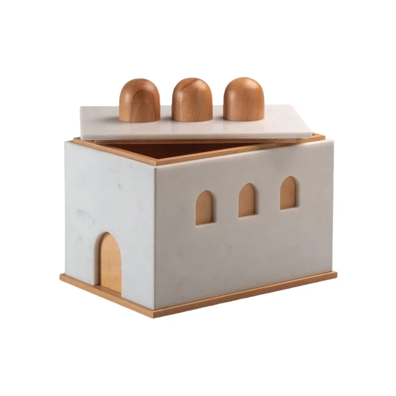 Marble and Wood Box QUBA by Gabriele D'Angelo