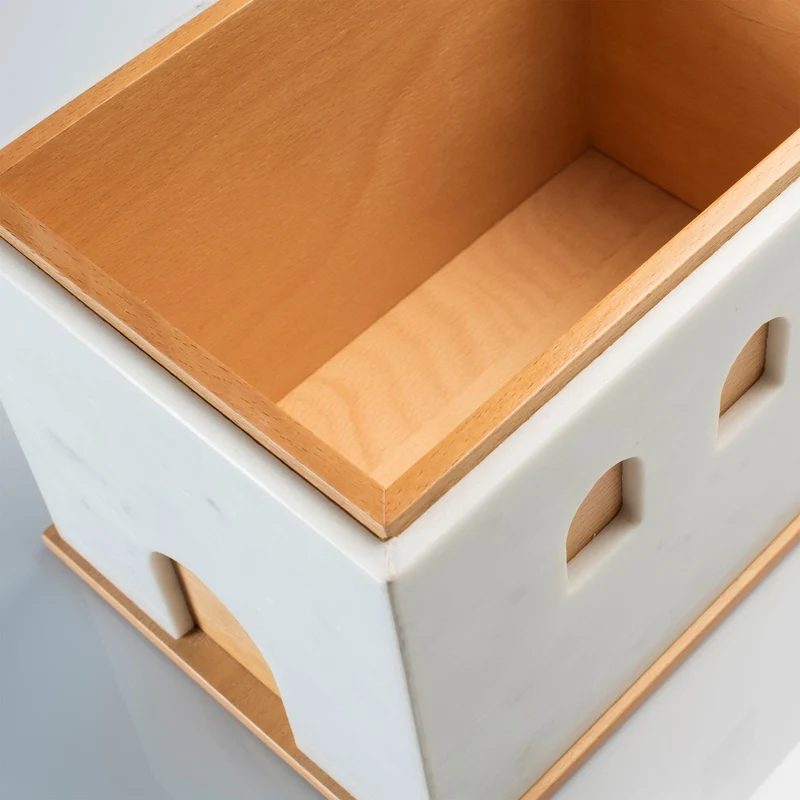 Marble and Wood Box QUBA by Gabriele D'Angelo
