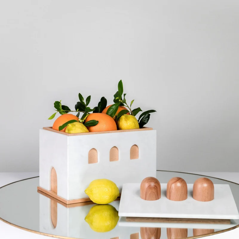 Marble and Wood Box QUBA by Gabriele D'Angelo