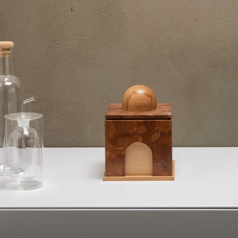Marble and Wood Box QUBA by Gabriele D'Angelo