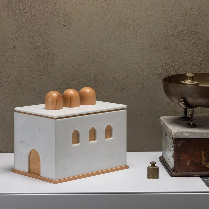 Marble and Wood Box QUBA by Gabriele D'Angelo