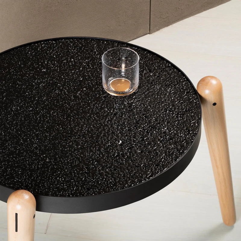 Marble, Steel and Wood Coffee Table TRIS by Luca Maci