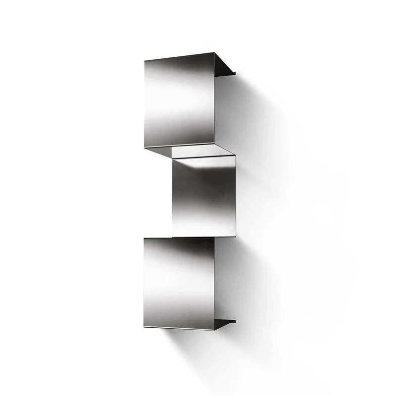 Steel Bookcase SEGMENTO INOX MINI A by C. Cangia and G. Mazzardi
