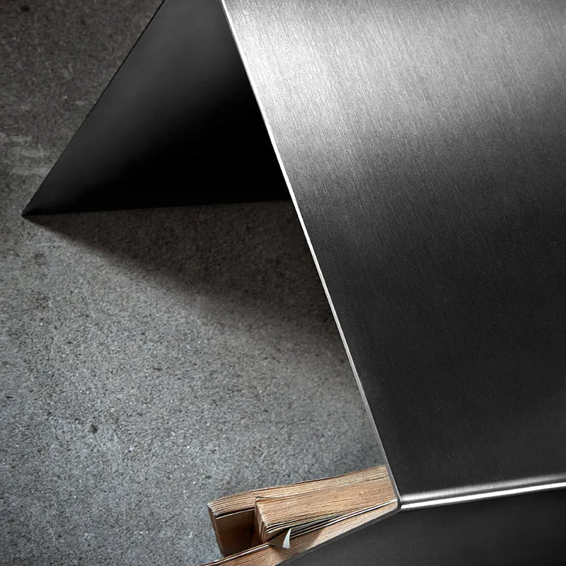Steel Bookcase SEGMENTO INOX MINI A by C. Cangia and G. Mazzardi