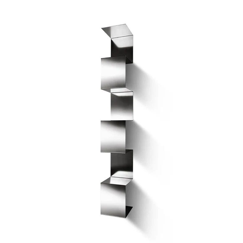 Steel Bookcase SEGMENTO INOX 180 by C. Cangia and G. Mazzardi