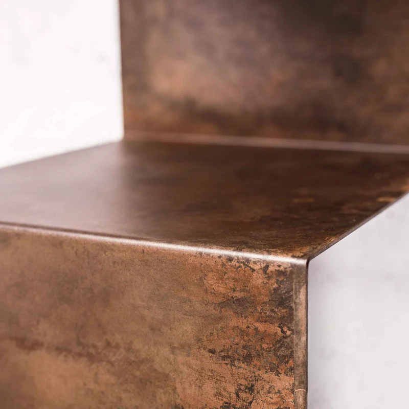 Corten Steel Bookcase SEGMENTO CORTEN 180 by C. Cangia and G. Mazzardi