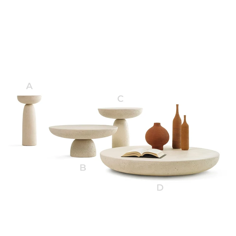 Coffee Table OLO Ivory by Antonio Facco for Mogg