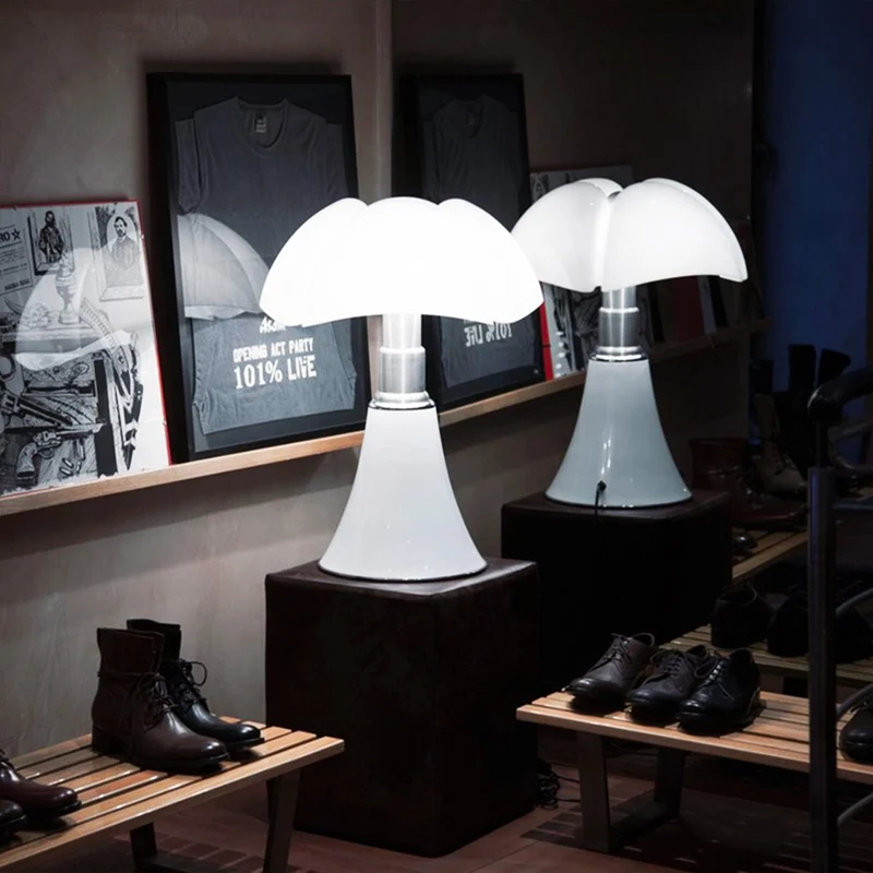 Table and Floor Lamp PIPISTRELLO 66-86 cm by Gae Aulenti for Martinelli Luce