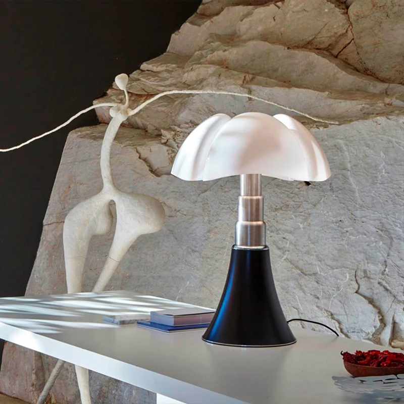 Table and Floor Lamp PIPISTRELLO 66-86 cm by Gae Aulenti for Martinelli Luce