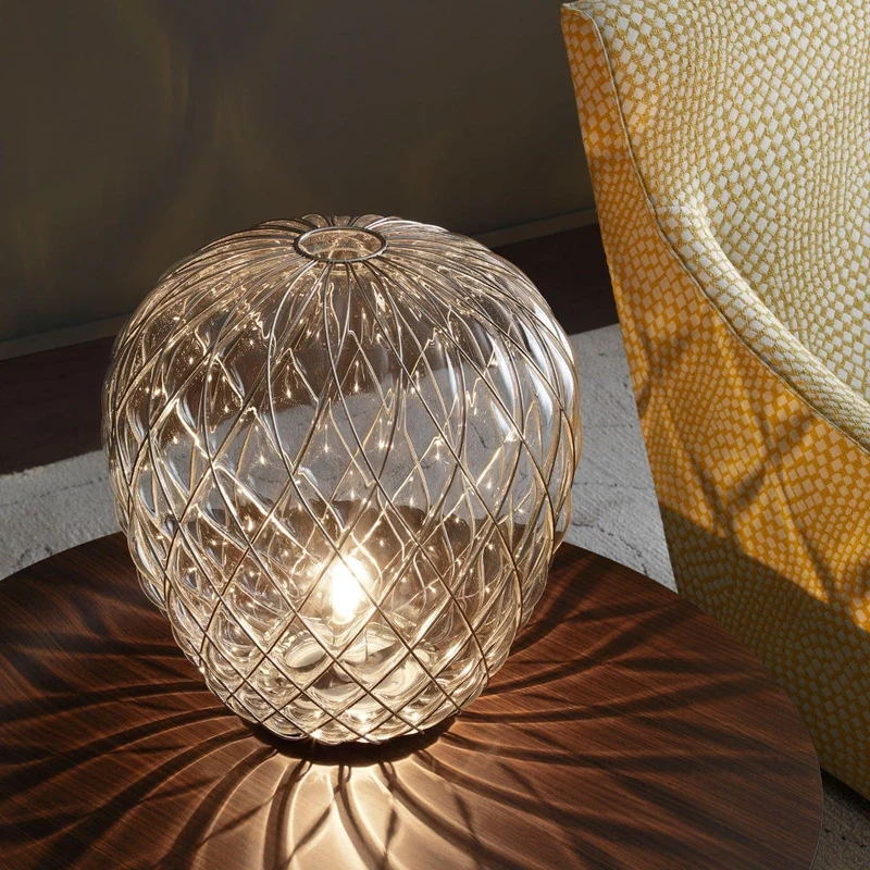 Table Lamp PINECONE Large Chrome by Paola Navone for FontanaArte
