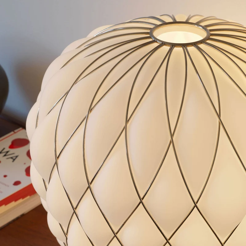 Table Lamp PINECONE Medium Chrome by Paola Navone for FontanaArte