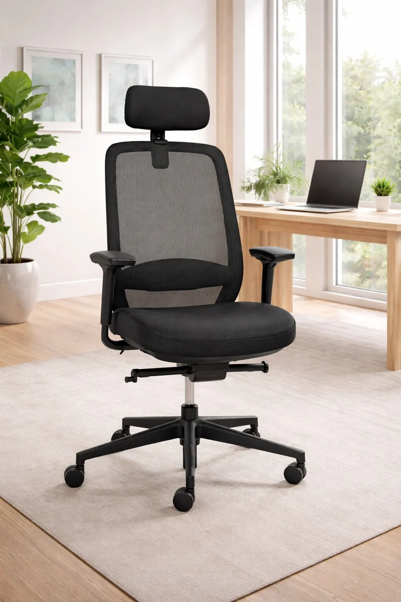 Fauteuil de bureau ergonomique Buzy Têtière 2D