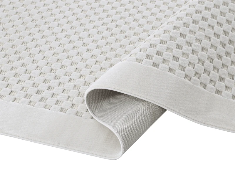 Tapis gris à motifs carreaux 200 x 290 cm MATILA