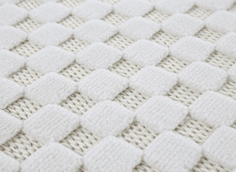 Tapis gris à motifs carreaux 200 x 290 cm MATILA