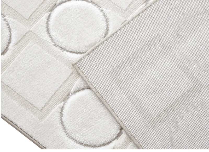 Tapis blanc écru à formes géométriques 154 x 230 cm KAELIES