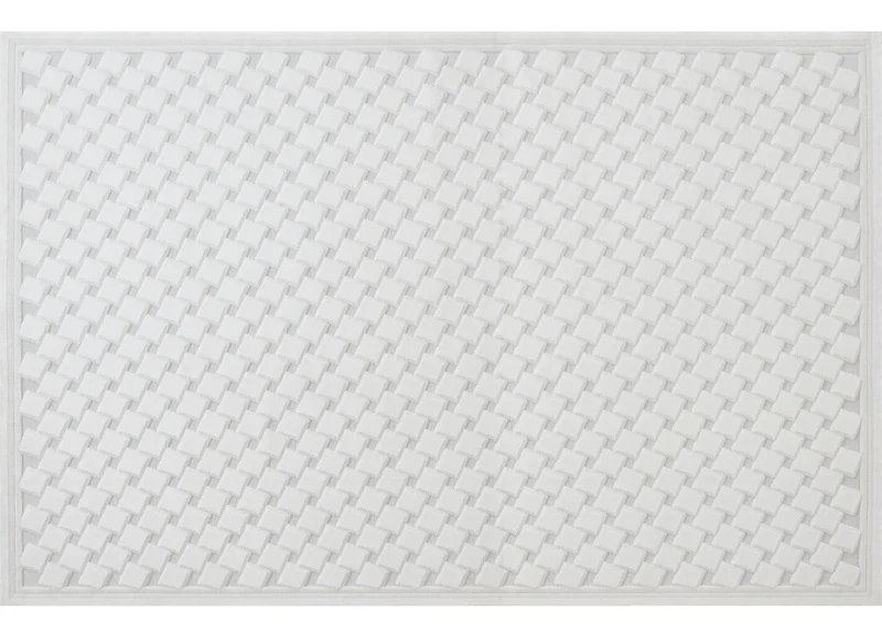 Tapis blanc écru effet moulure parisienne 154 x 230 cm LERIS