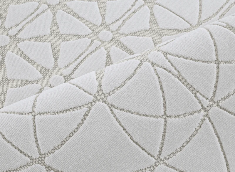 Tapis gris à motifs rosaces 200 x 290 cm SINGAPOUR