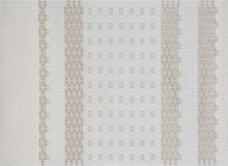 Tapis gris à motifs graphiques 200 x 290 cm ORCHIDÉE