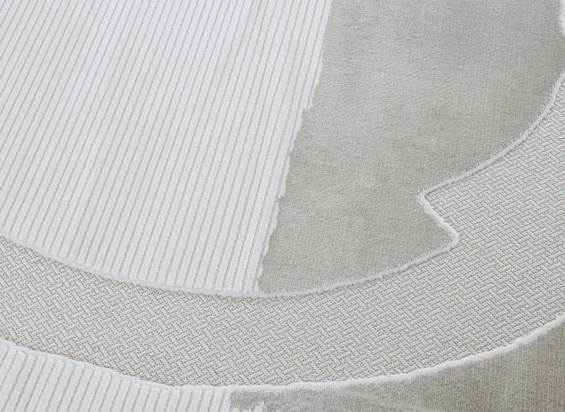 Tapis gris à motif circulaire 200 x 290 cm SYDNEY
